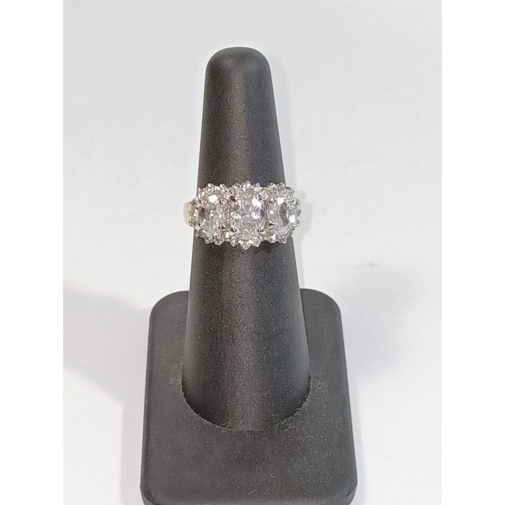 Cubic Zirconia Cluster Gold Tone Women's Ring Size 5.75